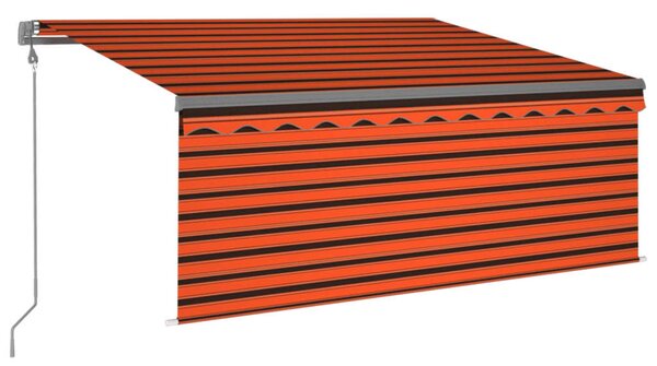 Automatska tenda na uvlačenje s roletom 3x2,5m narančasto-smeđa - Šarena / 3 x 2.5 m