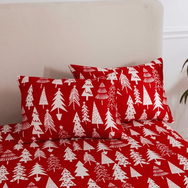 Plahta i jastučnica CHRISTMAS TREES Dimenzije: 50 x 70 cm | 140 x 240 cm