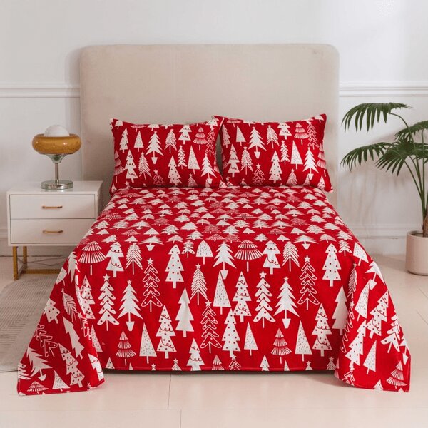 Plahta i jastučnica CHRISTMAS TREES Dimenzije: 50 x 70 cm | 140 x 240 cm