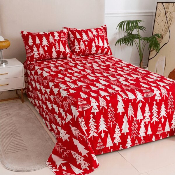 Plahta i jastučnica CHRISTMAS TREES Dimenzije: 50 x 70 cm | 140 x 240 cm