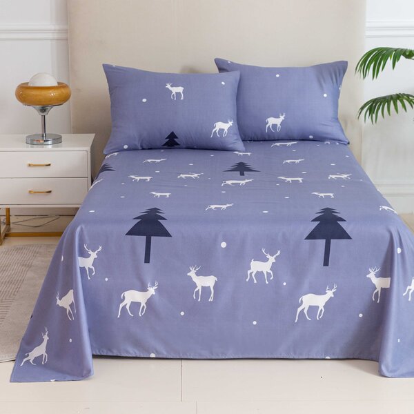 Plahta i navlaka za jastuk DEER AND TREE Dimenzije: 50 x 70 cm | 140 x 240 cm
