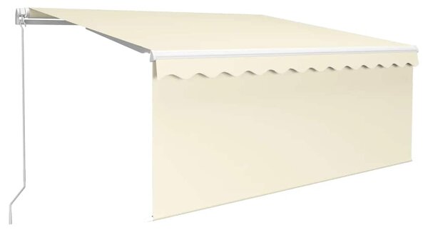 Tenda na ručno uvlačenje s roletom i LED svjetlima 3x2,5 m krem - Krema / 3 x 2.5 m