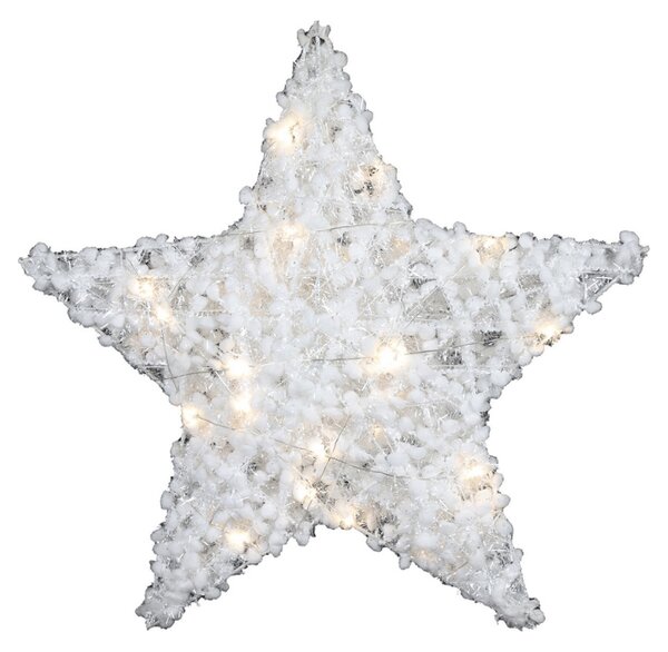 Božićna dekoracija zvijezda FROSTELLE s LED osvjetljenjem 38 cm, bijela