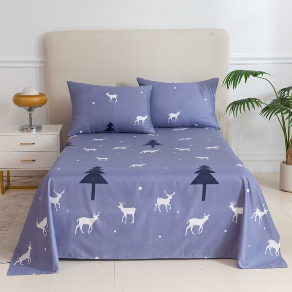 Plahta i navlaka za jastuk DEER AND TREE Dimenzije: 50 x 70 cm | 140 x 240 cm