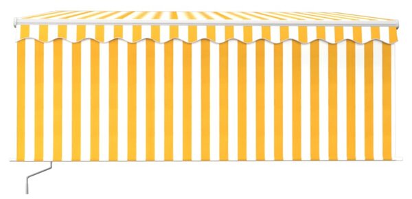 Tenda na ručno uvlačenje s roletom 3 x 2,5 m žuto-bijela - Žuta / 3 x 2.5 m