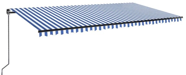 Tenda na ručno uvlačenje 600 x 350 cm plavo-bijela - Plava / 600 x 350 cm