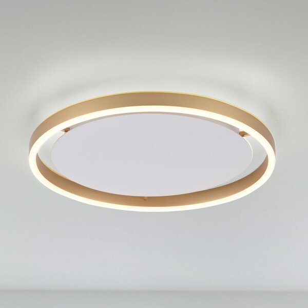 JUST LIGHT. GmbH LED stropna svjetiljka Ritus, Ø 39,3cm mesing mat, prigušiva, Bronca / stari mesing, Dnevni boravak/blagovaonica, Metal