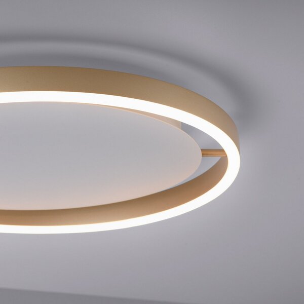 JUST LIGHT. GmbH LED stropna svjetiljka Ritus, Ø 39,3cm mesing mat, prigušiva, Bronca / stari mesing, Dnevni boravak/blagovaonica, Metal