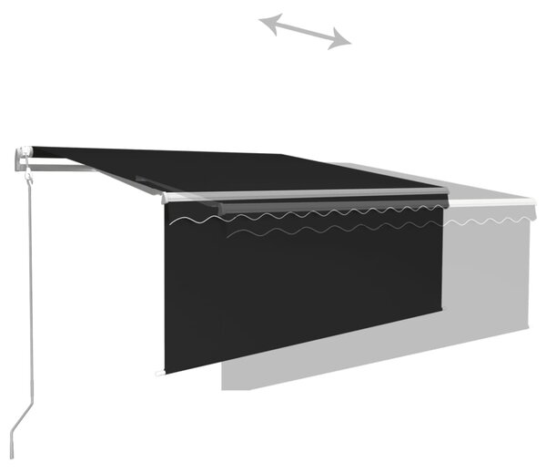 Automatska tenda na uvlačenje s roletom 3 x 2,5 m antracit - Antracitno siva / 3 x 2.5 m