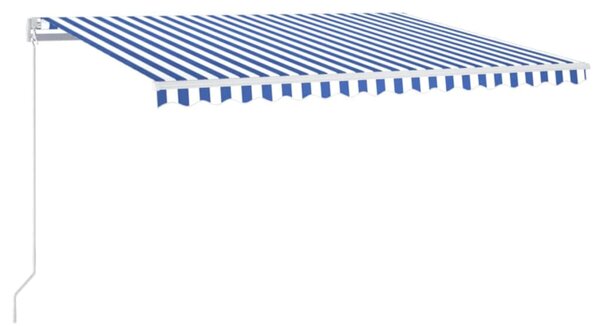 Tenda na ručno uvlačenje 400 x 350 cm plavo-bijela - Plava / 400 x 350 cm