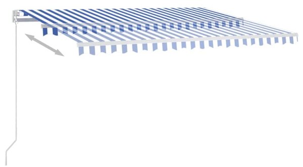 Tenda na ručno uvlačenje 400 x 350 cm plavo-bijela - Plava / 400 x 350 cm
