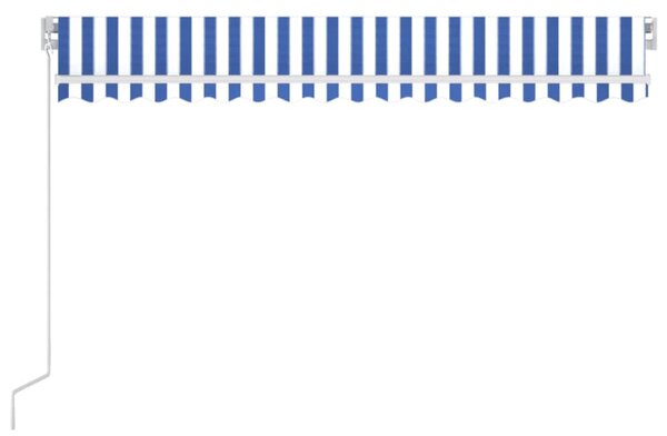 Tenda na ručno uvlačenje 400 x 350 cm plavo-bijela - Plava / 400 x 350 cm