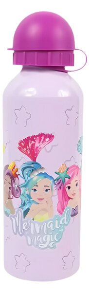 Dječja metalna boca MERMAID MAGIC 500 ml ljubičasta