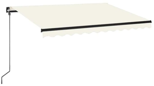 Tenda na ručno uvlačenje s LED svjetlom 350 x 250 cm krem - Krema / 350 x 250 cm