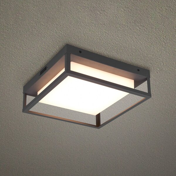 Trio Lighting LED vanjska stropna svjetiljka Witham IP54, CCT, antracit, Crno, Metal