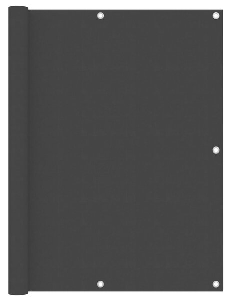 Balkonski zastor crni 120 x 300 cm od tkanine Oxford - Crna / 120 x 300 cm