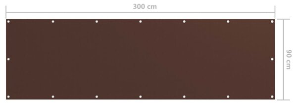 Balkonski zastor smeđi 90 x 300 cm od tkanine Oxford - Smeđa / 90 x 300 cm