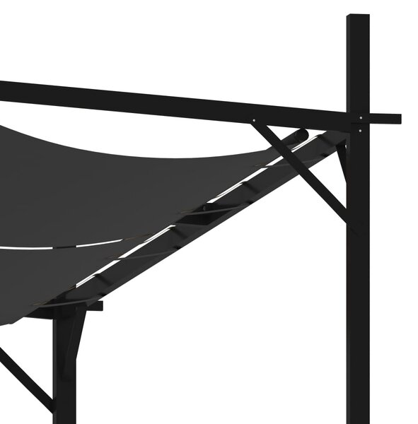 Sjenica s pomičnim krovom 600 x 300 x 233 cm antracit - Antracitno siva / 600 x 300 x 233 cm