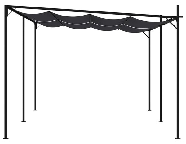 Sjenica s pomičnim krovom 600 x 300 x 233 cm antracit - Antracitno siva / 600 x 300 x 233 cm