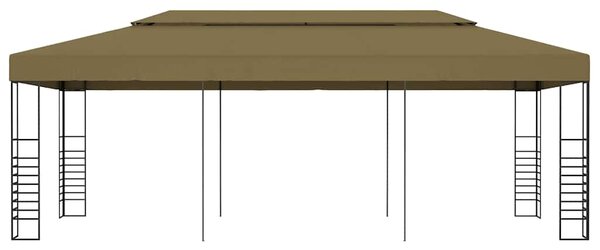 Vrtna sjenica 6 x 3 x 2,7 smeđe-siva 180 g/m² - Tupe / 3 x 6 m