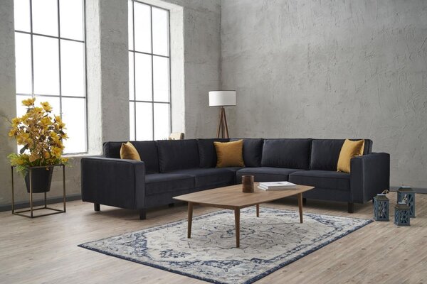 Atelier Del Sofa Kutna garnitura, Antracit, Kale Velvet - Anthracite