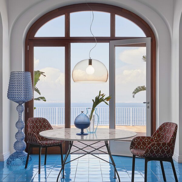 Kartell Viseća lampa FL/Y, Ø 52 cm, smeđa, prigušiva, Smeđa / hrđa, Dnevni boravak/blagovaonica, Plastika