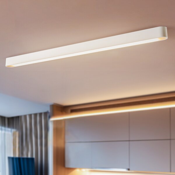 Nowodvorski Lighting Stropna svjetiljka Soft, 125 x 6 cm, bijela, aluminij, G13, Bijela, Dnevni boravak/blagovaonica, Metal