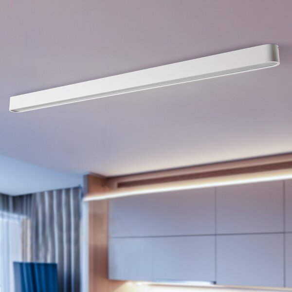 Nowodvorski Lighting Stropna svjetiljka Soft, 125 x 6 cm, bijela, aluminij, G13, Bijela, Dnevni boravak/blagovaonica, Metal