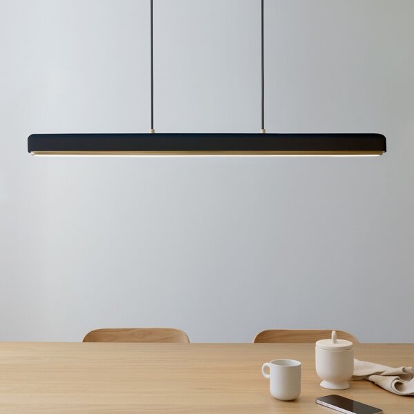 UMAGE LED viseća lampa Hazel Branch, crna/mesing, 100 cm, prigušiva, Crno, Dnevni boravak/blagovaonica, Metal