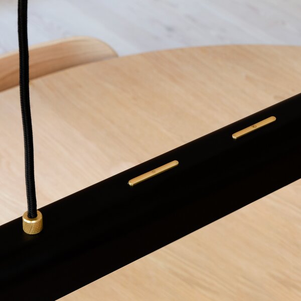 UMAGE LED viseća lampa Hazel Branch, crna/mesing, 100 cm, prigušiva, Crno, Dnevni boravak/blagovaonica, Metal