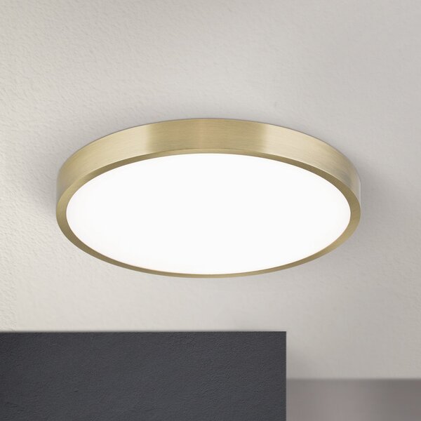 ORION Bully LED stropna svjetiljka s izgledom patine, Ø 28 cm, Zlato / mjed, Dnevni boravak/blagovaonica, Metal