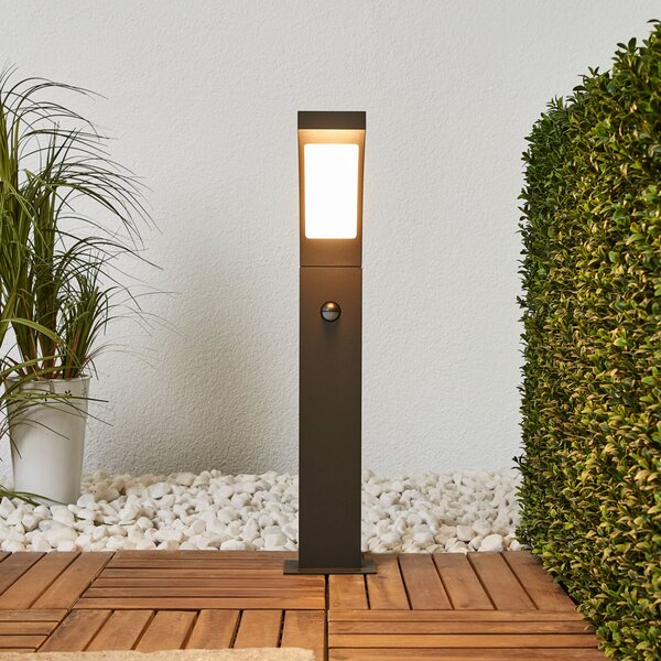 Lucande LED svjetiljka Juvia, 60 cm, detektor pokreta, IP54, Crno, Aluminij