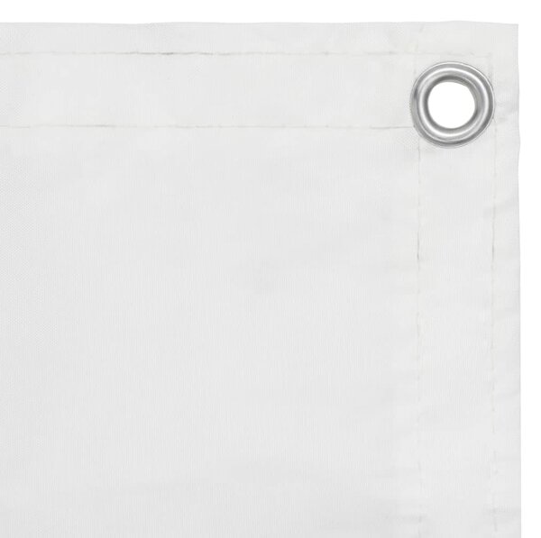 Balkonski zastor bijeli 75 x 500 cm od tkanine Oxford - Bijela / 75 x 500 cm
