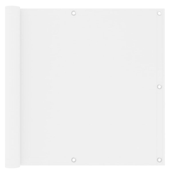Balkonski zastor bijeli 90 x 300 cm od tkanine Oxford - Bijela / 90 x 300 cm