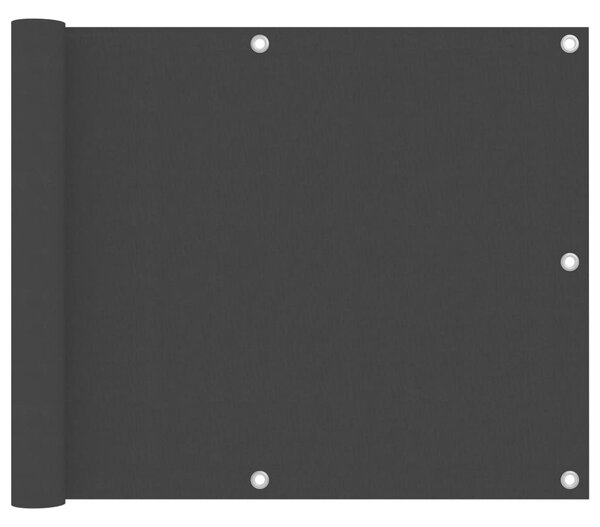 Balkonski zastor crni 75 x 300 cm od tkanine Oxford - Crna / 75 x 300 cm