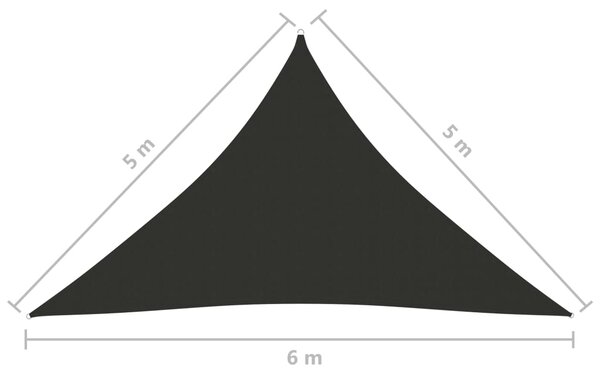 Jedro protiv sunca od tkanine trokutasto 5 x 5 x 6 m antracit - Antracitno siva / 5 x 5 x 6 m