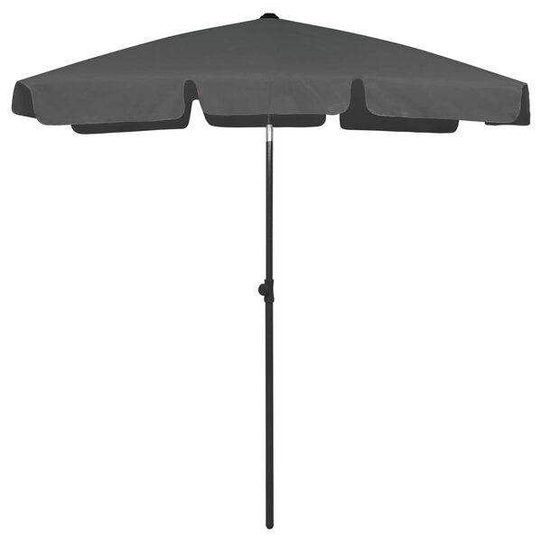 Suncobran za plažu antracit 180 x 120 cm - Antracitno siva / 180 x 120 cm