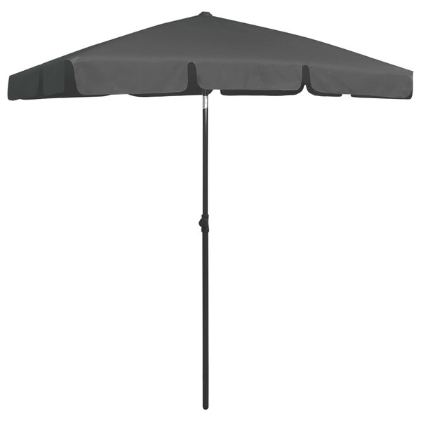Suncobran za plažu antracit 180 x 120 cm - Antracitno siva / 180 x 120 cm