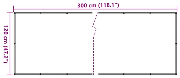Balkonski zastor bež 120 x 300 cm od tkanine Oxford - Bež / 120 x 300 cm