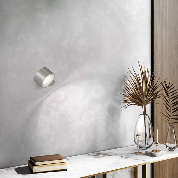FH Lighting LED zidna svjetiljka na baterije Magnetics, srebrna, CCT, s magnetom, prigušiva, Sivo, Dnevni boravak/blagovaonica, Plastika