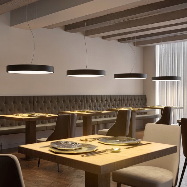 Arcchio Noabelle LED viseća lampa, crna, 80 cm, prigušiva, Crno, Kuhinja, Metal