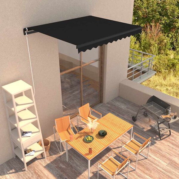 Tenda na ručno uvlačenje 350 x 250 cm antracit - Antracitno siva / 350 x 250 cm
