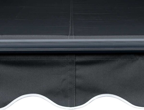 Tenda na ručno uvlačenje s LED svjetlima 450 x 300 cm antracit - Antracitno siva / 450 x 300 cm