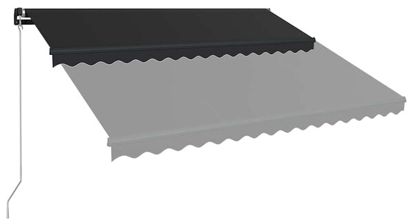 Tenda na ručno uvlačenje s LED svjetlima 450 x 300 cm antracit - Antracitno siva / 450 x 300 cm