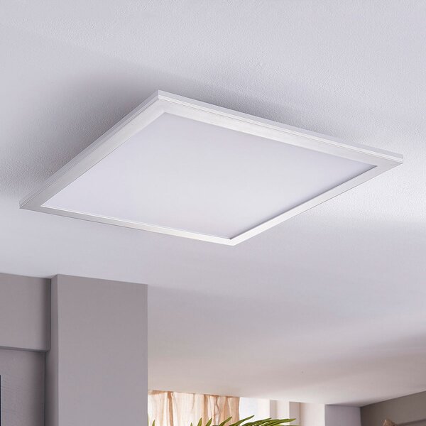 Lindby LED panel Livel, set od 2 komada, 4000 K, 40 x cm, srebrna, Metalik, Kuhinja, Plastika