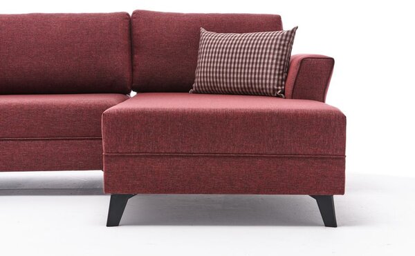 Atelier Del Sofa Kutna garnitura na razvlačenje, Bordo crvena, Eris - Claret Red