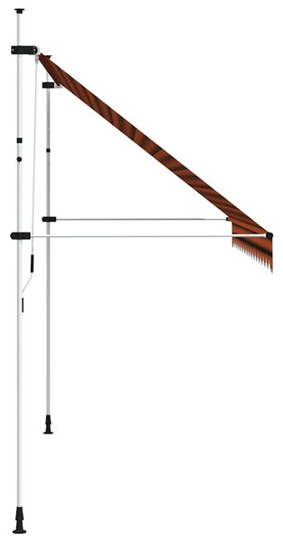 Tenda na ručno uvlačenje 350 cm narančasto-smeđa - Šarena / N/A