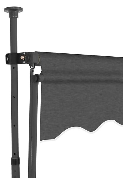 Tenda na ručno uvlačenje s LED svjetlima 300 cm antracit - Antracitno siva / N/A