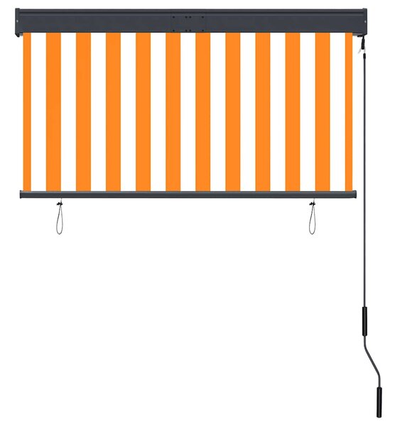 Vanjska roleta 120 x 250 cm bijelo-narančasta - Narančasta / 120 x 250 cm