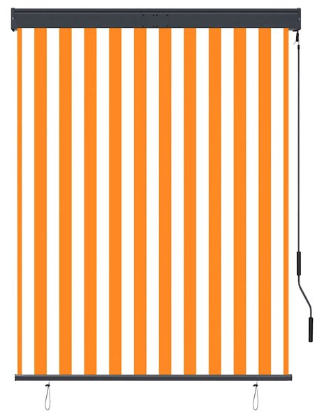 Vanjska roleta 120 x 250 cm bijelo-narančasta - Narančasta / 120 x 250 cm